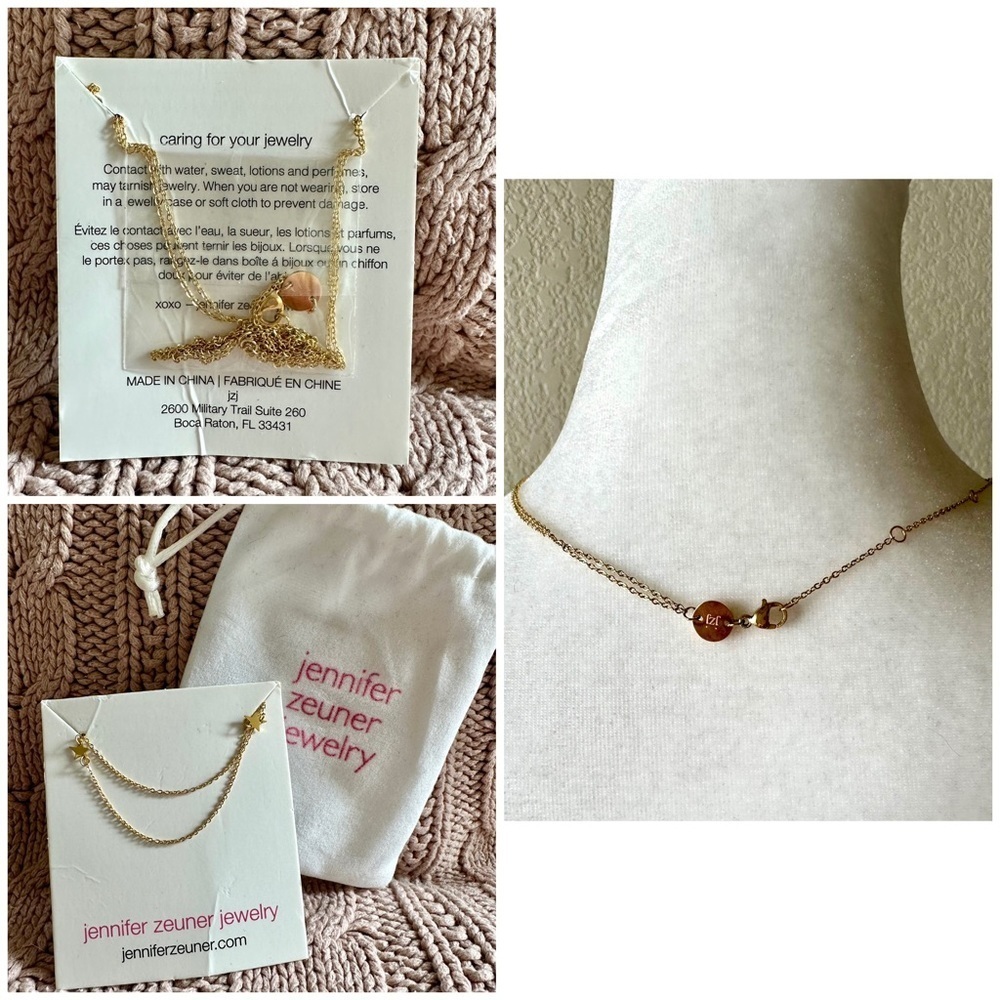 NWT Jennifer Zeuner Jewelry - dainty gold star necklace - Picture 2 of 2
